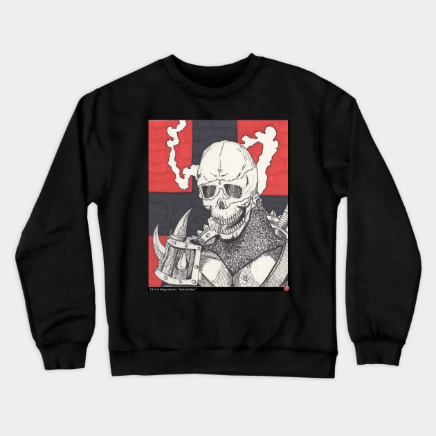 Skele Soldier Crewneck Sweatshirt by bigjondraws